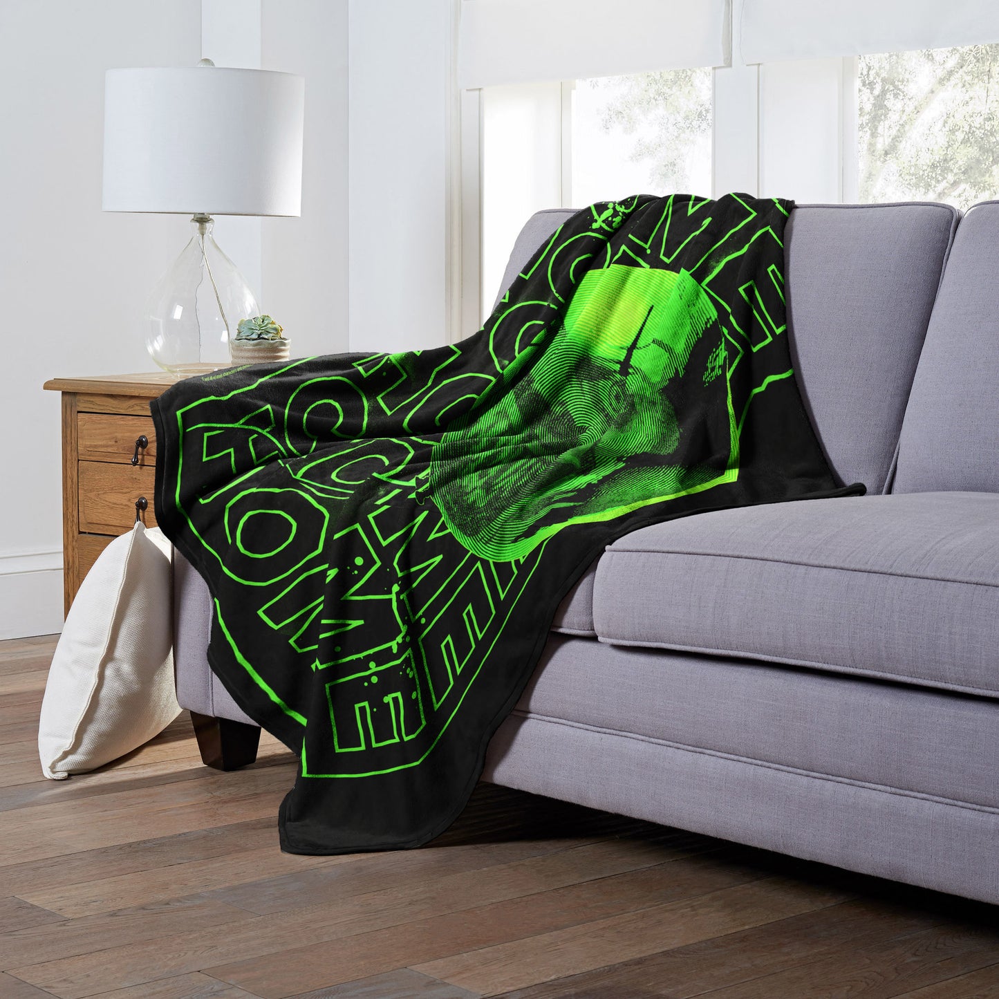 IT 2 Come Home Neon Green Throw Blanket 50"x60"