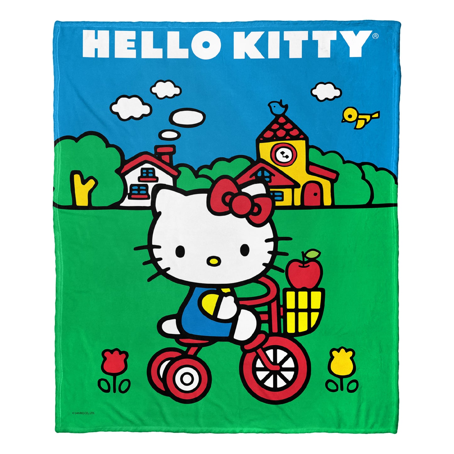 Hello Kitty, DAYTIME BIKE RIDE, Silk Touch Throw Blanket, 50"x60"