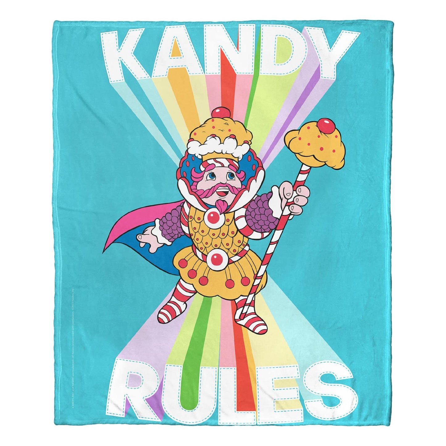 Hasbro Candyland Kandy Rules Throw Blanket 50"x60"